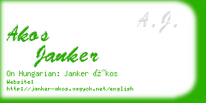 akos janker business card